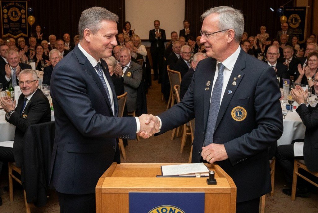 Ihre überzeugende Rede zum Präsidentenwechsel bei Lions, Rotary et al.