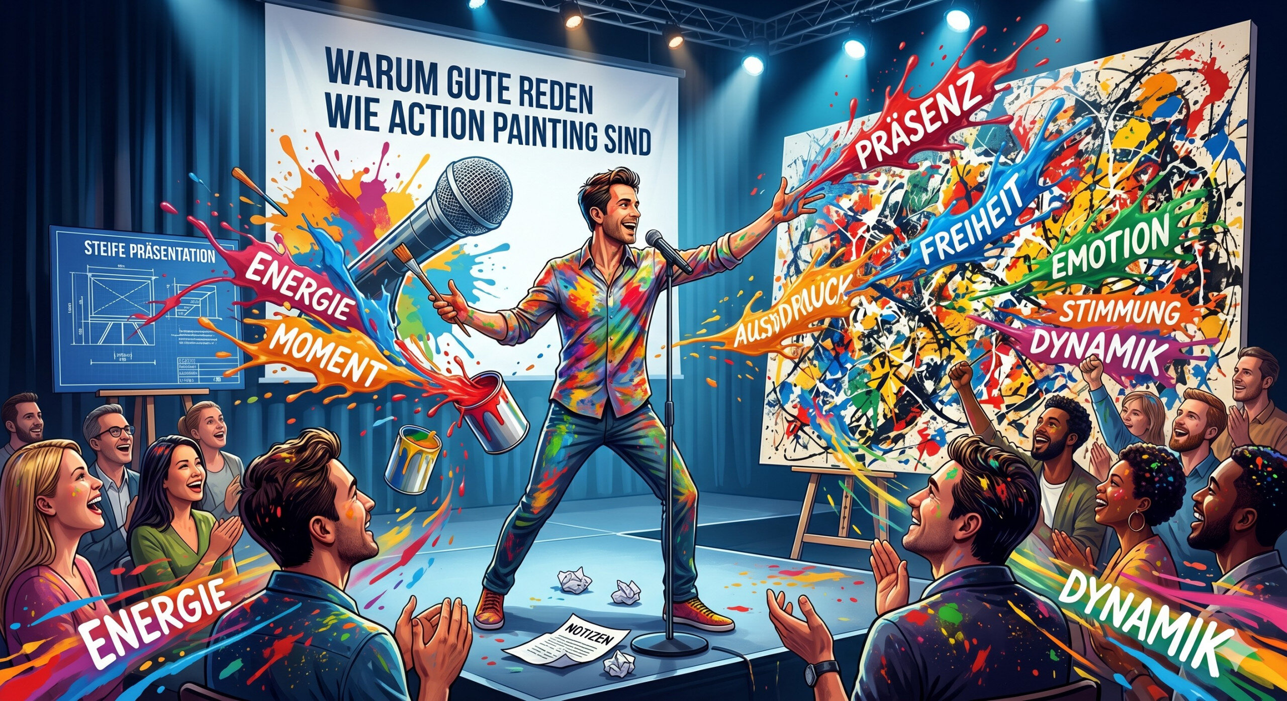 Gute reden action painting